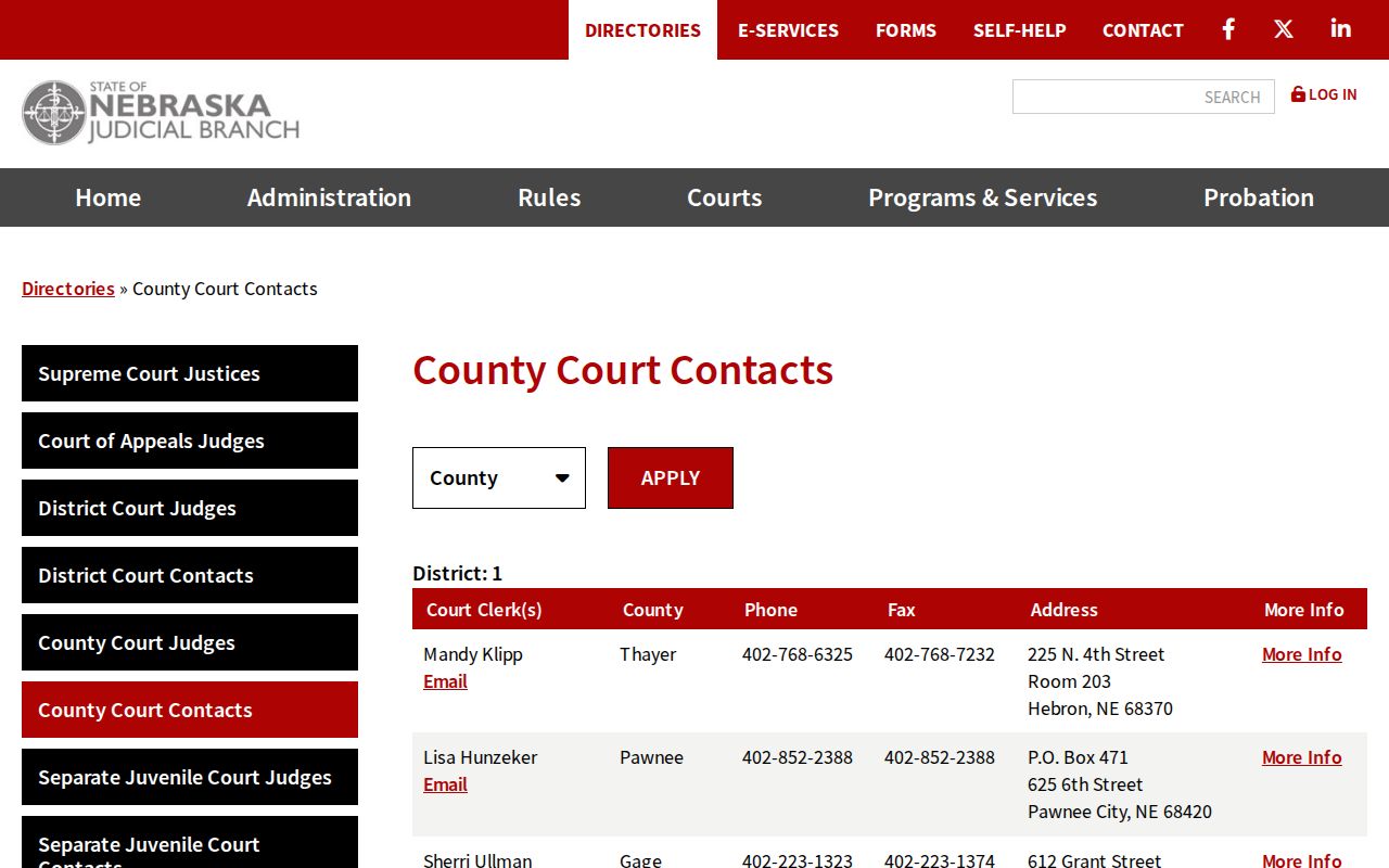 Hooker County warrant search County Court clerk source