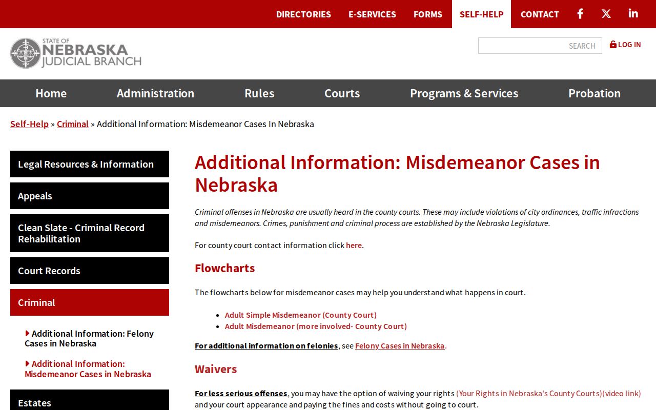 Hooker County bench warrants misdemeanor guidance source