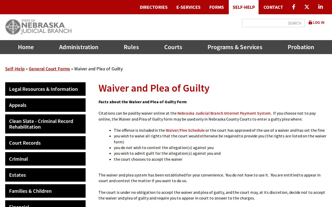 Hooker County bench warrants waiver form source