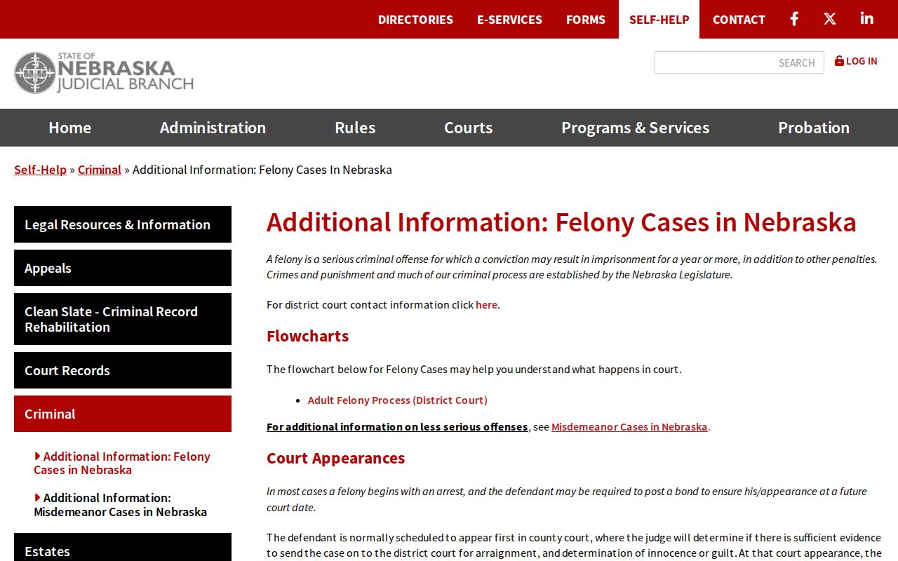 Hooker County arrest warrants Nebraska felony guidance source